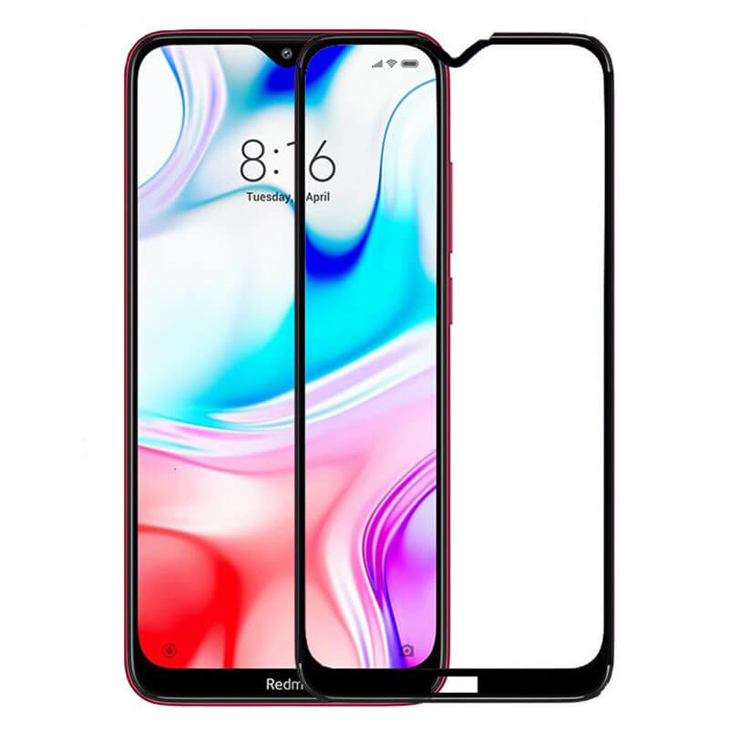 3x Picasee 3D ochranné tvrdené sklo s rámčekom pre Xiaomi Redmi Note 8T - čierné - 2+1 zdarma