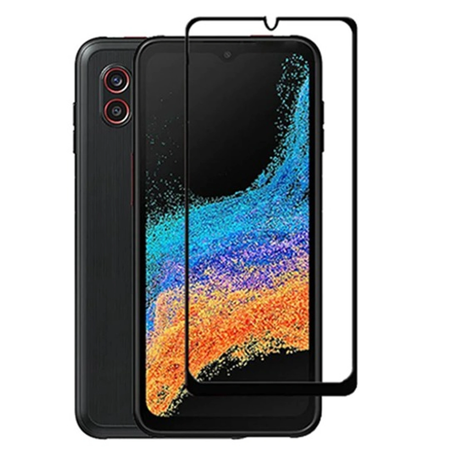 3x Picasee 3D ochranné tvrdené sklo s rámčekom pre Samsung Galaxy Xcover 7 - čierné - 2+1 zdarma