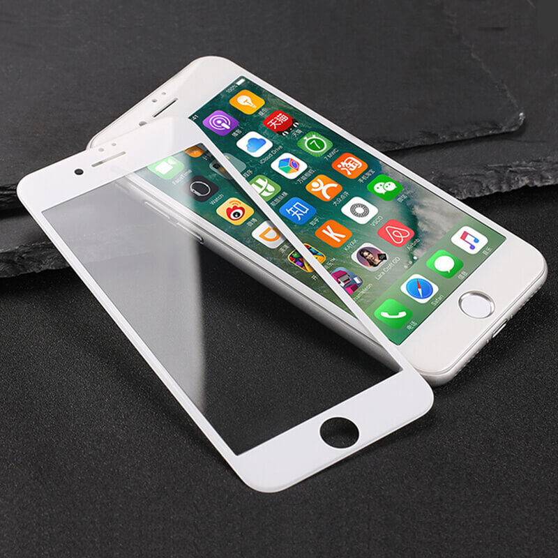 3x Picasee 3D ochranné tvrdené sklo pre Apple iPhone 7 Plus - biele - 2+1 zdarma
