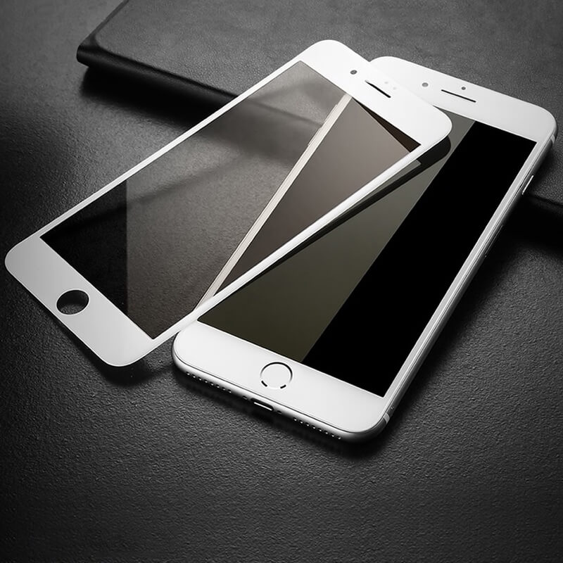 Picasee 3D ochranné tvrdené sklo pre Apple iPhone 8 Plus - biele