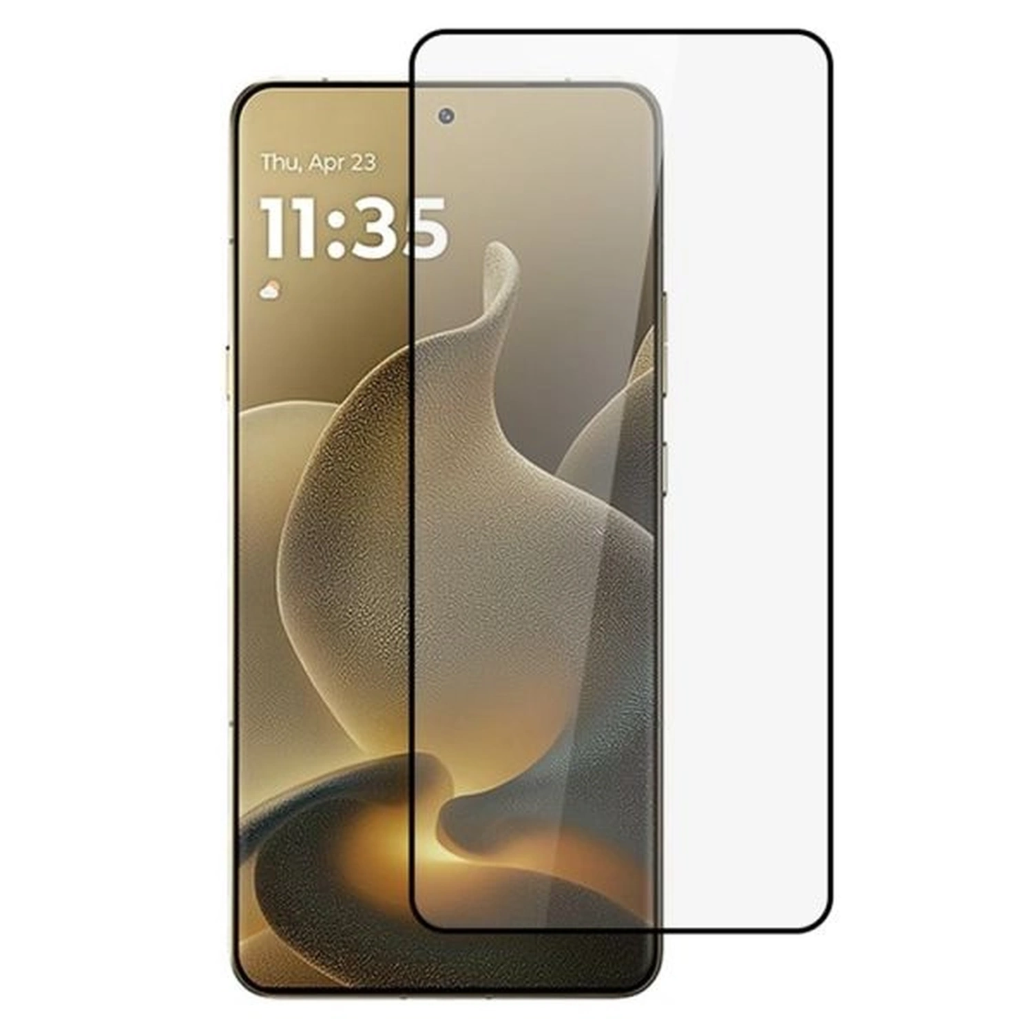 Picasee 3D ochranné tvrdené sklo s rámčekom pre Motorola Signature - čierné