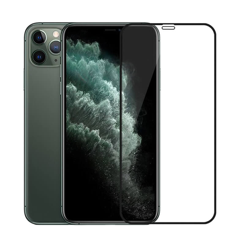 Picasee 3D ochranné tvrdené sklo s rámčekom pre Apple iPhone 11 Pro Max - čierné