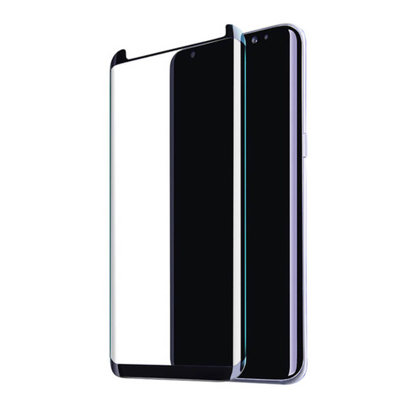 Picasee 3D zahnuté ochranné sklo pre Samsung Galaxy S8+ G955F - čierne