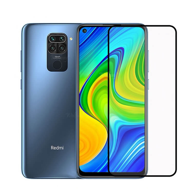 Picasee 3D ochranné tvrdené sklo s rámčekom pre Xiaomi Redmi Note 9 - čierné