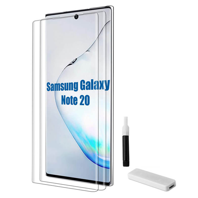 3x Picasee 3D UV zahnuté ochranné sklo pre Samsung Galaxy Note 20 - 2+1 zdarma