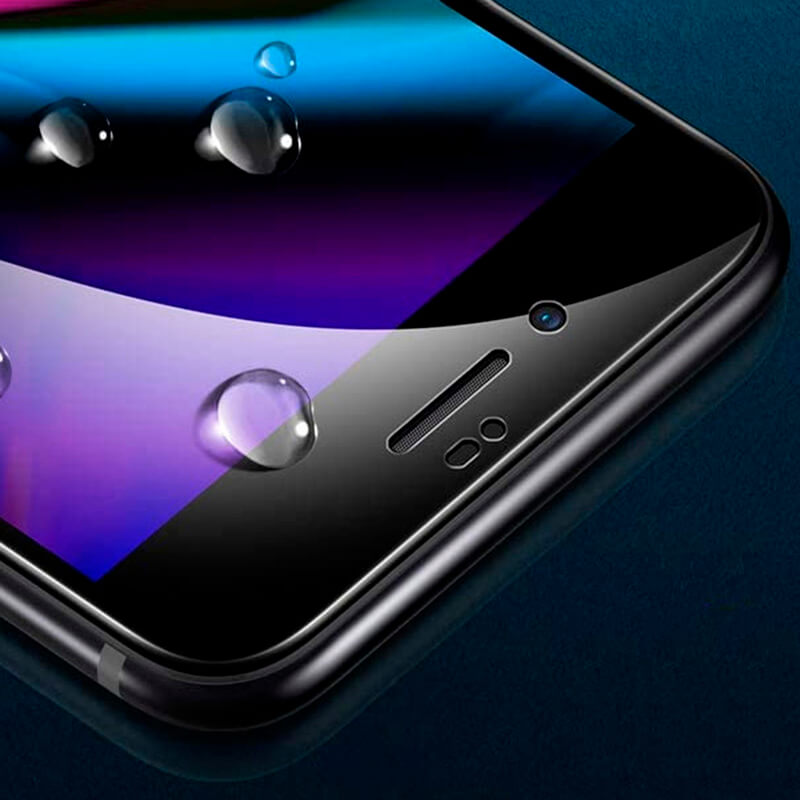 3D ochranné tvrdené sklo s rámčekom pre Apple iPhone SE 2020 - čierné