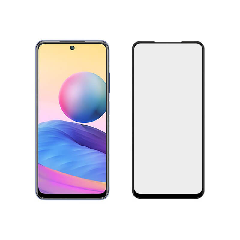 3x Picasee 3D ochranné tvrdené sklo s rámčekom pre Xiaomi Redmi Note 10 5G - čierné - 2+1 zdarma