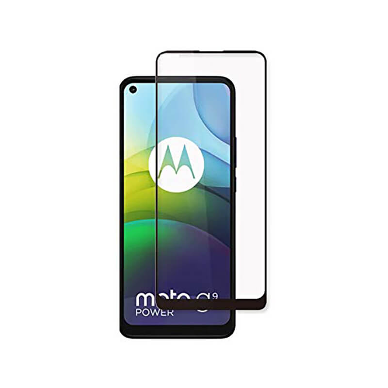 Picasee 3D ochranné tvrdené sklo s rámčekom pre Motorola Moto G9 Power - čierné