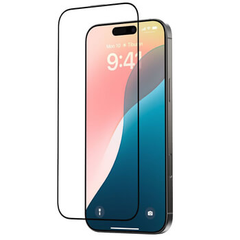 3D ochranné tvrdené sklo s rámčekom pre Apple iPhone 16 Pro - čierné