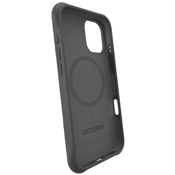 PicaseePShock-proof case s MagSafe Apple iPhone 16 Pro - Vlastné gravírovanie - Čierna