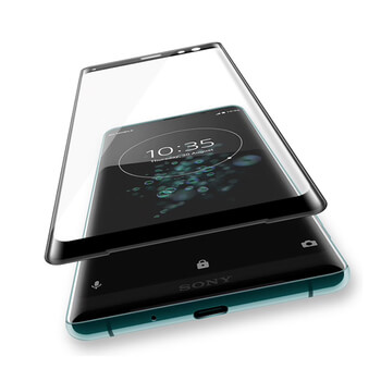 3x Picasee 3D ochranné tvrdené sklo s rámčekom pre Sony Xperia XZ3 - čierné - 2+1 zdarma