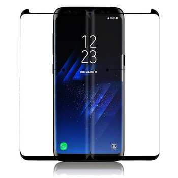 3x Picasee 3D zahnuté ochranné sklo pre Samsung Galaxy S9 G960F - čierne - 2+1 zdarma