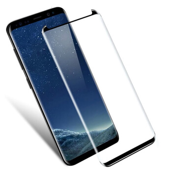3x 3D zahnuté ochranné sklo pre Samsung Galaxy S9 G960F - čierne
