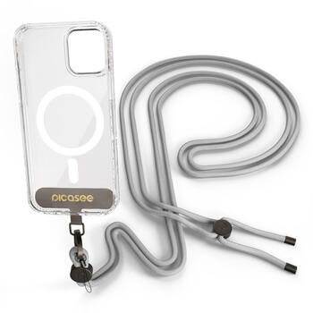 Cross-body phone strap - Sivý