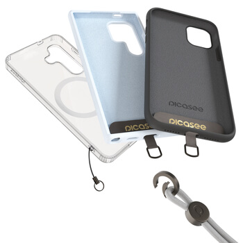 Picasee Cross-body phone strap - Sivý