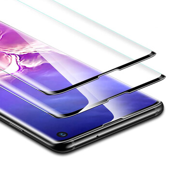3x Picasee 3D zahnuté ochranné sklo pre Samsung Galaxy S10 G973 - čierne - 2+1 zdarma