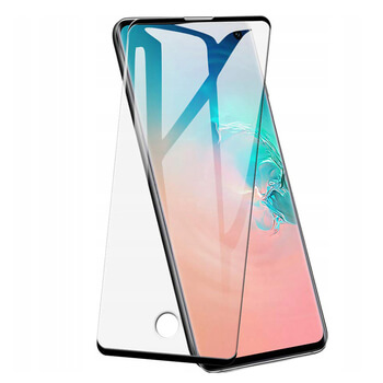 3x 3D zahnuté ochranné sklo pre Samsung Galaxy S10 G973 - čierne