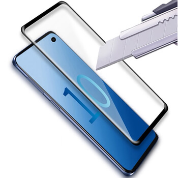 3x 3D zahnuté ochranné sklo pre Samsung Galaxy S10e G970 - čierne