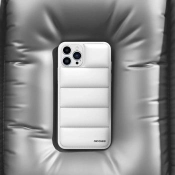 Picasee Puffer case pro Apple iPhone 16e - Picasee Puffer - Biela