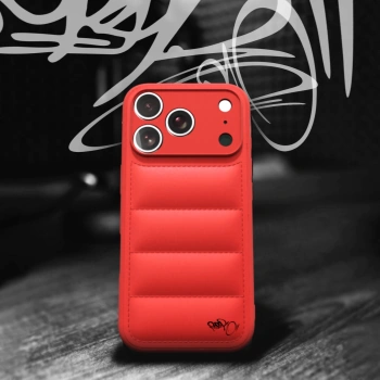 Picasee Puffer case pro Apple iPhone 17 Pro - Separ Puffer - Červená