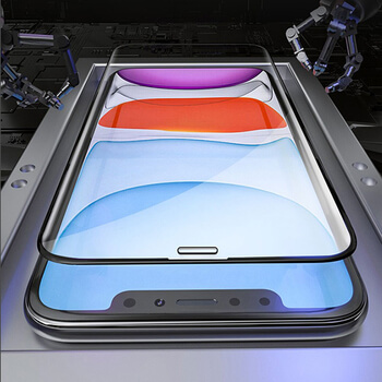 3x Picasee 3D zahnuté ochranné sklo pre Apple iPhone 11 Pro Max - čierne - 2+1 zdarma