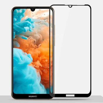 Picasee 3D ochranné tvrdené sklo s rámčekom pre Huawei Y6 2019 - čierné