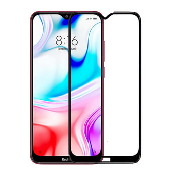 3x Picasee 3D ochranné tvrdené sklo s rámčekom pre Xiaomi Redmi 8 - čierné - 2+1 zdarma