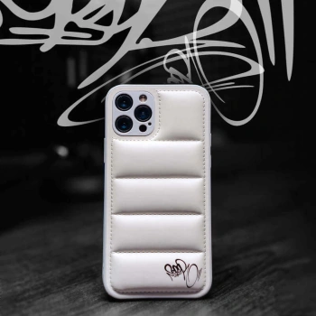 Picasee Puffer case pro Apple iPhone 16e - Picasee Puffer - Biela