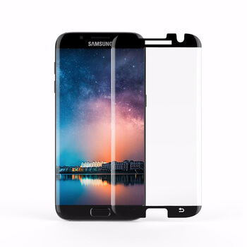 3D zahnuté ochranné sklo pre Samsung Galaxy S7 Edge G935F - čierne