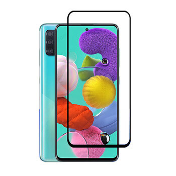 Picasee 3D ochranné tvrdené sklo s rámčekom pre Samsung Galaxy A51 A515F - čierné