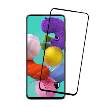 3x Picasee 3D ochranné tvrdené sklo s rámčekom pre Samsung Galaxy A51 A515F - čierné - 2+1 zdarma