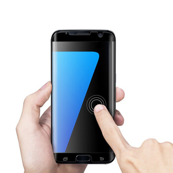 3x Picasee 3D zahnuté ochranné sklo pre Samsung Galaxy S7 Edge G935F - čierne - 2+1 zdarma