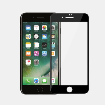 3D ochranné tvrdené sklo s rámčekom pre Apple iPhone 8 - čierné