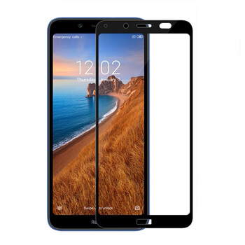 3D ochranné tvrdené sklo s rámčekom pre Xiaomi Redmi 7A - čierné