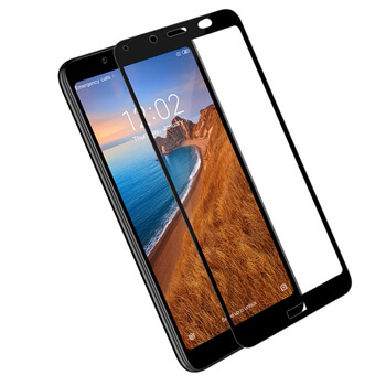 3x Picasee 3D ochranné tvrdené sklo s rámčekom pre Xiaomi Redmi 7A - čierné - 2+1 zdarma