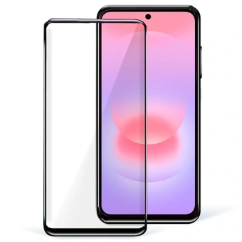 3D ochranné tvrdené sklo s rámčekom pre Samsung Galaxy A37 - čierné