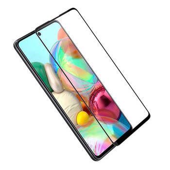 Picasee 3D ochranné tvrdené sklo s rámčekom pre Samsung Galaxy A71 A715F - čierné