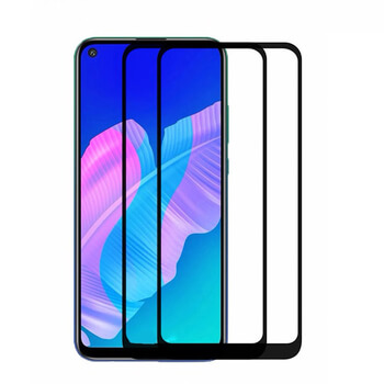 3x Picasee 3D ochranné tvrdené sklo s rámčekom pre Huawei P40 Lite E - čierné - 2+1 zdarma