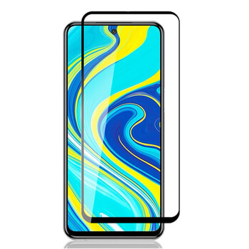 3x Picasee 3D ochranné tvrdené sklo s rámčekom pre Xiaomi Redmi Note 9 Pro - čierné - 2+1 zdarma