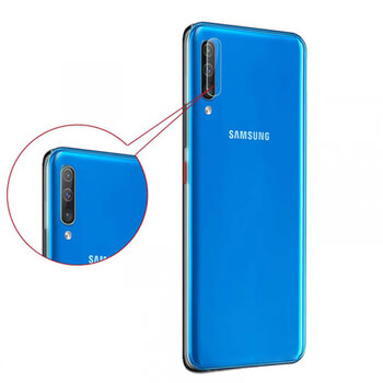 3x Picasee ochranné sklo na čočku fotoaparátu a kamery pre Samsung Galaxy A50 A505F 2+1 zdarma