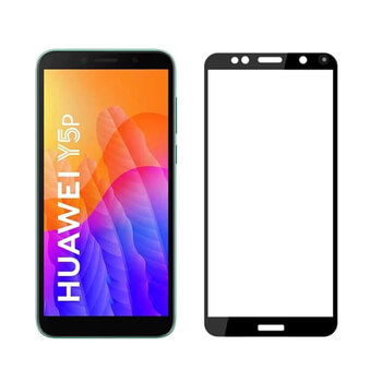Picasee 3D ochranné tvrdené sklo s rámčekom pre Huawei Y5P - čierné