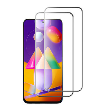 3x Picasee 3D ochranné tvrdené sklo s rámčekom pre Samsung Galaxy M31s - čierné - 2+1 zdarma