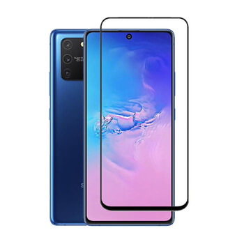 Picasee 3D ochranné tvrdené sklo s rámčekom pre Samsung Galaxy S10 Lite - čierné