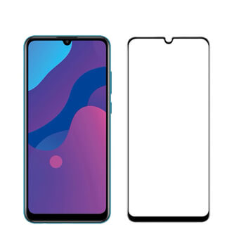 3x Picasee 3D ochranné tvrdené sklo s rámčekom pre Honor 9A - čierné - 2+1 zdarma