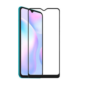 3x Picasee 3D ochranné tvrdené sklo s rámčekom pre Xiaomi Redmi 9A - čierné - 2+1 zdarma
