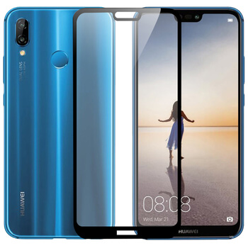 3D ochranné tvrdené sklo s rámčekom pre Huawei P20 Lite - čierné