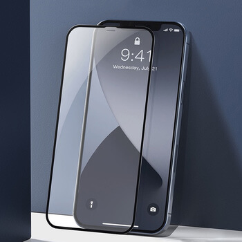 Picasee 3D ochranné tvrdené sklo s rámčekom pre Apple iPhone 12 - čierné