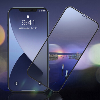 Picasee 3D ochranné tvrdené sklo s rámčekom pre Apple iPhone 12 Pro Max - čierné