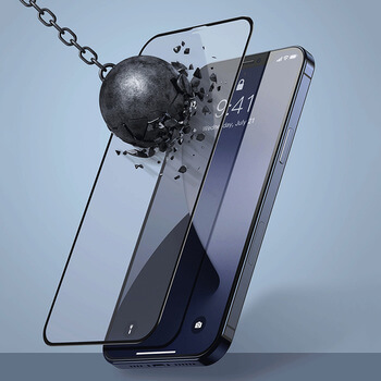 Picasee 3D ochranné tvrdené sklo s rámčekom pre Apple iPhone 12 Pro Max - čierné