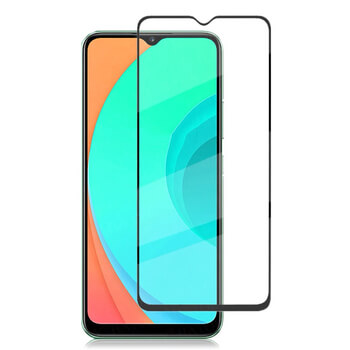 3x Picasee 3D ochranné tvrdené sklo s rámčekom pre Realme C3 - čierné - 2+1 zdarma